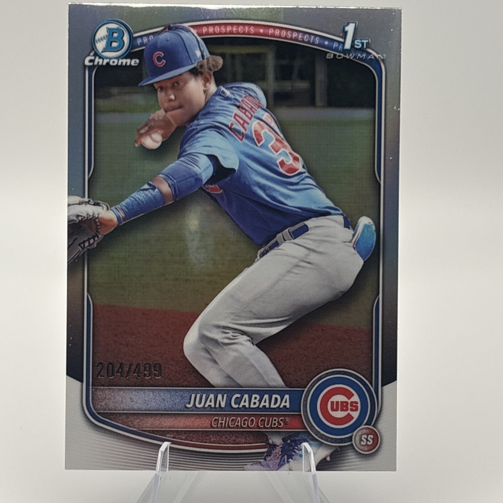 2025 Bowman Chrome - Prospects Juan Cabada, #BCP-207 Refractor 204/499 (RC)