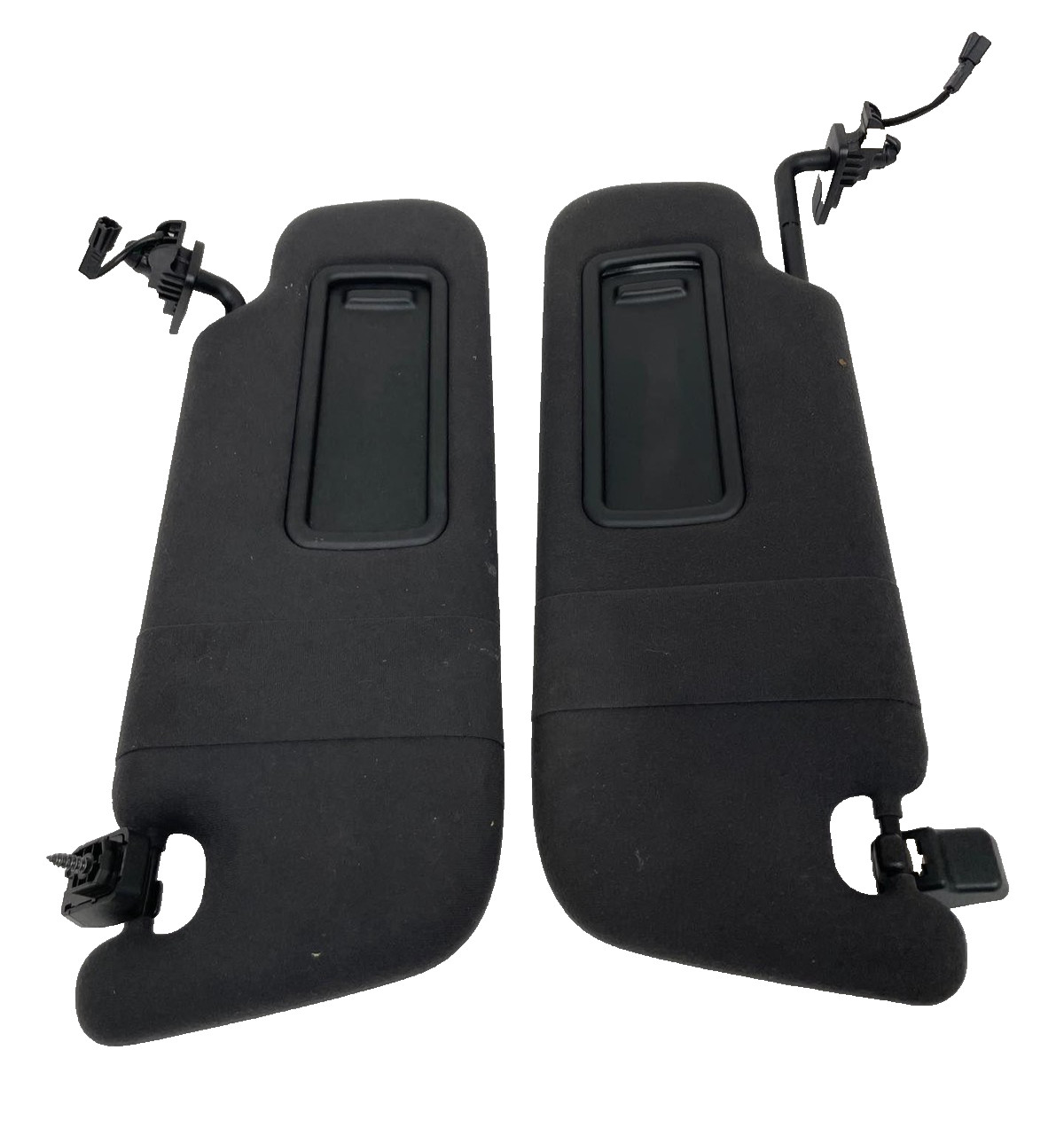 2017-2024 MASERATI LEVANTE SUN VISOR SET LEFT & RIGHT BLACK SUEDE RH OEM