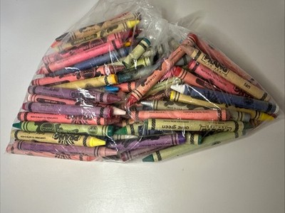 Vintage Prang Non-Toxic Large Lot Of Loose Crayons by Dixon Made In USA