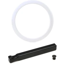 Bass Drum O's Port Hole Ring with Cutter- 5" - White