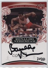 2024 Sportkings Volume 5 Auto Red 26/50 Renaldo Nehemiah #A124 Auto 0h1