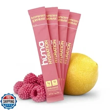 HUMA CHIA Hydration Drink Mix, Raspberry Lemonade 15 Packets - Low Calorie, H