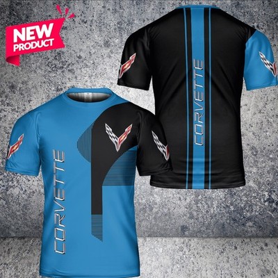 Personalized Name Men's Corvette C7 Logo 3D Shirt All Size S-5XL