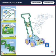 Bubble Lawn Mower for Toddlers - Bubble Blowing Machine with Sound Music, Indo