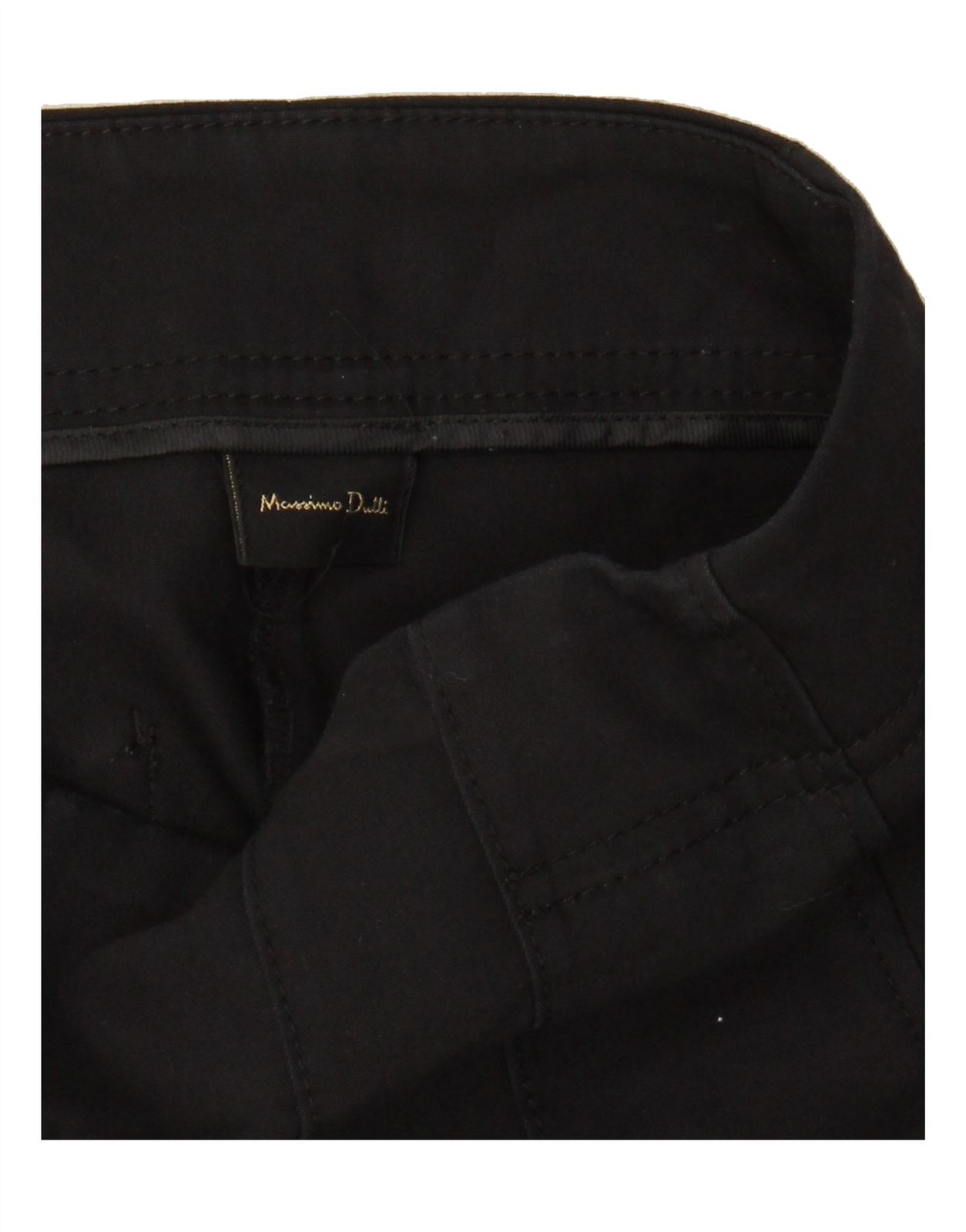 MASSIMO DUTTI Womens Slim Casual Trousers EU 34 2XS W24 L27 Black Cotton AL02 thumbnail 4