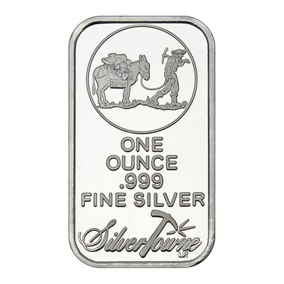 #ad Silver 1 oz SilverTowne Prospector Bar $110.21