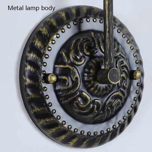 Lámpara de pared vintage lámpara de pared vidrio antiguo retro lámpara industrial linterna luz - Imagen 8 de 10
