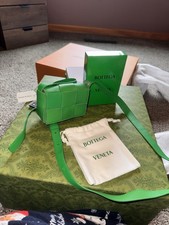 Bottega Veneta Green Intrecciato Mini Cassett...