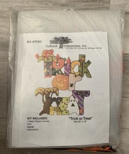 HALLOWEEN Trick Or Treat Plastic Canvas Craft Kit Outback Enterprises Inc 7040