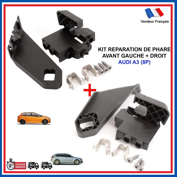 Reparatursatz HöHepunkt Vorne G+D FüR Audi A3 8P – 8P0998121A 8P0998122A-image