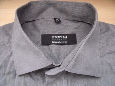 Eterna BLACKLINE EXCELLENT Hemd 40 Graugrün-Ton meliert Sehr gut #TA6654
