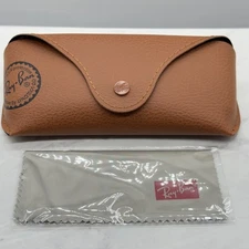 Ray-Ban Universal Brown Medium Sunglasses Case With Cleaning Cloth