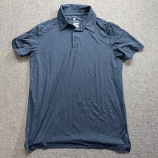 All In Motion Men  s Medium Polo Short Sleeve Blue Athletic