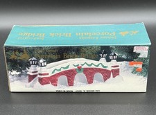 Vintage Dickens Keepsake Christmas Village Hand Crafted Porcelain Brick Bridge