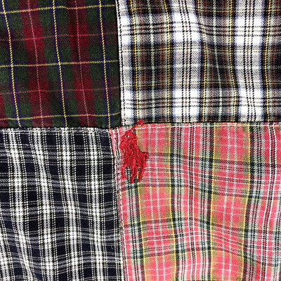 Mens VTG POLO RALPH LAUREN Patchwork Designer Multicolor Long Sleeve Shirt - L