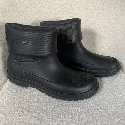 Crocs Allcast Rain Boots Black Mens 9 Rubber Waterproof Slip On Pull On Rainboot