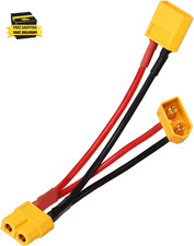 1 Pack of XT60 Parallel 14 AWG - 100 Mm. Battery Connector Cable Extension Y Spl