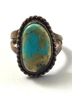 Vintage Turquoise Ring in Sterling Silver, 1960's, Vintage Jewelry