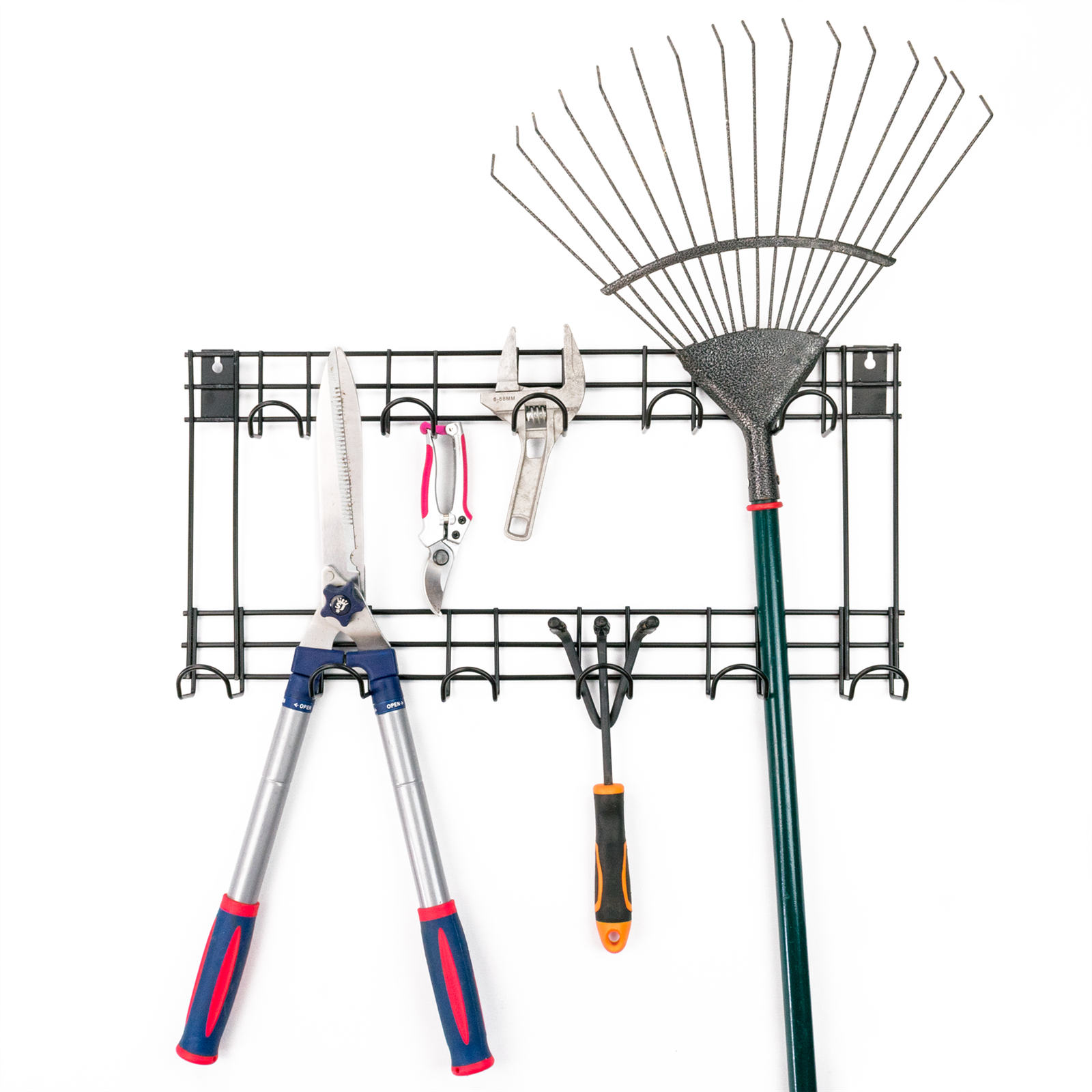 Kct 2 Tier Metal Tool Rack Wall Organiser For Garden Shed/Garage Outdoor Storage 5060855631885 - Image 2