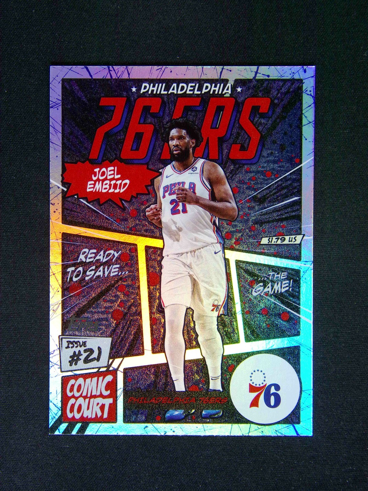 2025-26 Topps Flagship Joel Embiid Comic Court Case Hit SSP