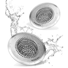 Sink Drain Strainer, Reversible Easy Clean Mesh Sink Strainer with 304 Stainl...
