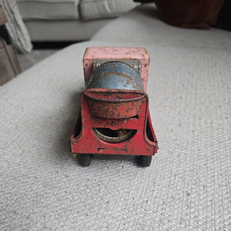 Camión mezclador de cemento estaño vintage años 50 hecho en Japón Foto 4 de 4