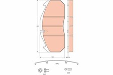 BREMSBELAGSATZ  FÜR TRANSIT PRITSCHE/FAHRGESTELL (FM , FN , FF ) - TRW GDB5065