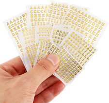 12 Sheets Small Letter Stickers, 3 Sizes Mini...