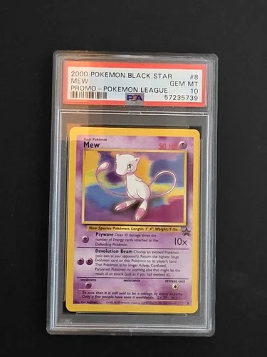 Mew 08 Black Star Pokémon League WoTC TCG Promo 2000 PSA 10 Vintage Card