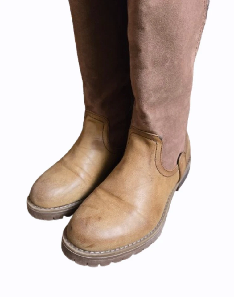 MUK LUKS Women's Kelsey Boots Size 8 Brown Zip-Up Mid-Calf Water Resistant - Image 3 of 4