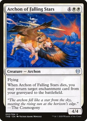 MTG Magic THB Theros Beyond Death - 1x EN NM 002 U Archon of Falling Stars