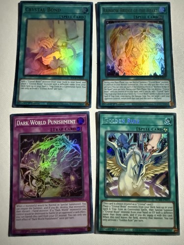 Yu-Gi-Oh! Crystal Beast Spell Lot Golden Rule Secret Rare Ultra Rare NM