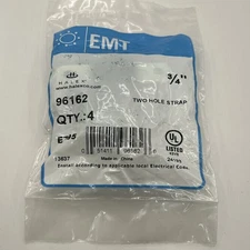 (10-4pk)-Halex 3/4 In. Click-On EMT 2-Hole Electrical Conduit Strap 96162