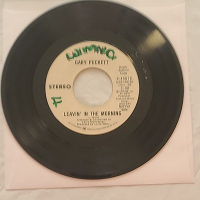 Gary Puckett ~ Leavin' In The Morning/ Same ~ Columbia VG+ 45 RPM Record