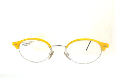 Men Women Metal Vintage Silver SAFILO Yellow Eyeglass Frame