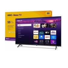 Hiro 55" 4K HDR Smart TV Flat Screen LED Television with Roku TV H55D4C4