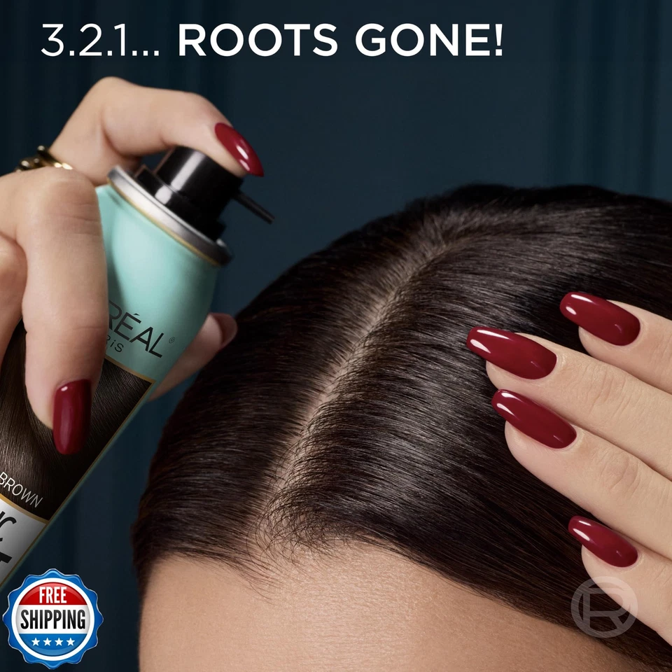 Corrector L'Oreal Paris Magic Root Cover Up Gris Spray Rubio Oscuro 2 OZ(Pack Foto 4 de 4