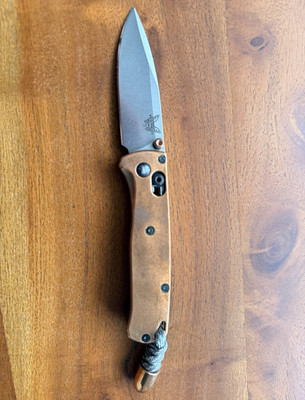 Benchmade Bugout Flytanium Custom Scales Kupfer