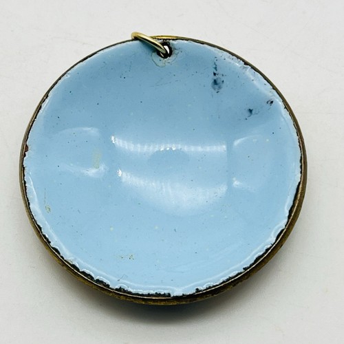 Vintage Enamel Cloisonne Pendant Modernist Unsigned David Kuo? - Picture 3 of 4