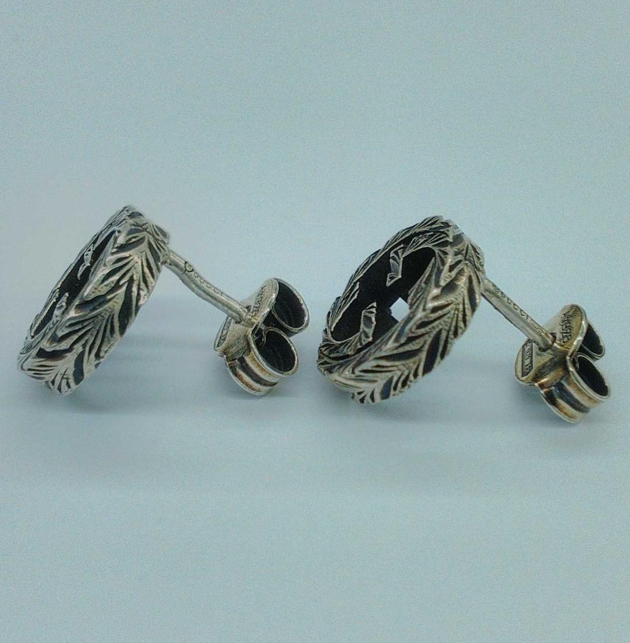 Authentic Gucci Interlocking G Stud Earrings Ster… - image 5