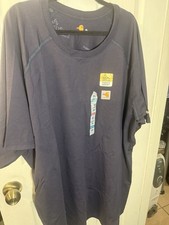 Carhartt 102903 Flame Resistant Force  Short Sleeve T-Shirt FR 4XL Navy NWT