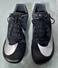 Nike Rival Sprint Track  Field shoes Men  s US 15 Black White, NO SPIKES NO BOX