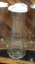 Good Seasons Vintage Salad Dressing Glass Bottle/Cruet Mixer Shaker White Lid
