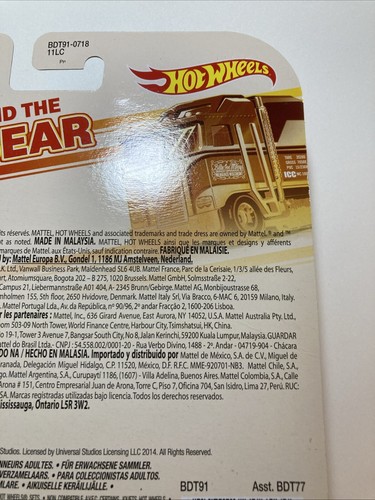 Camión Kenworth Hot Wheels 2014 retro entretenimiento Thunder Roller Bj & The Bear - Imagen 12 de 12