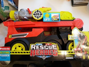 rescue heroes transforming fire truck with lights & sounds