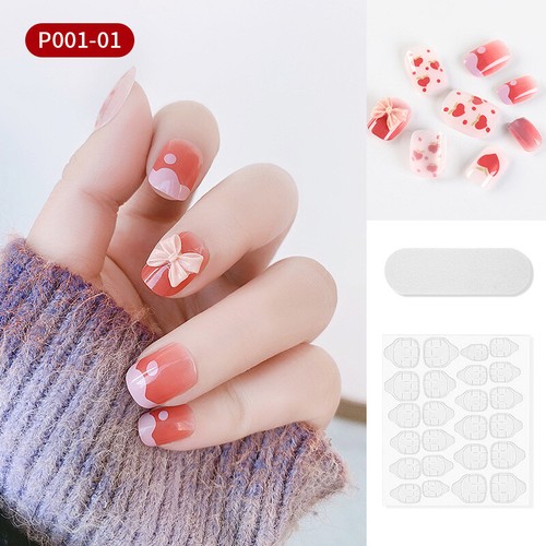 24 Pezzi Disegno Acrilico Copertura Completa Punte Unghie Finte Manicure Francese Punte Unghie Finte - Foto 9 di 36