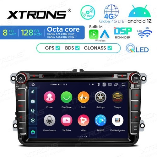 XTRONS IX82MTV Autoradio GPS Volkswagen Android 12 Wi-Fi 8CORE Carplay Auto DVD - Bild 8 von 13