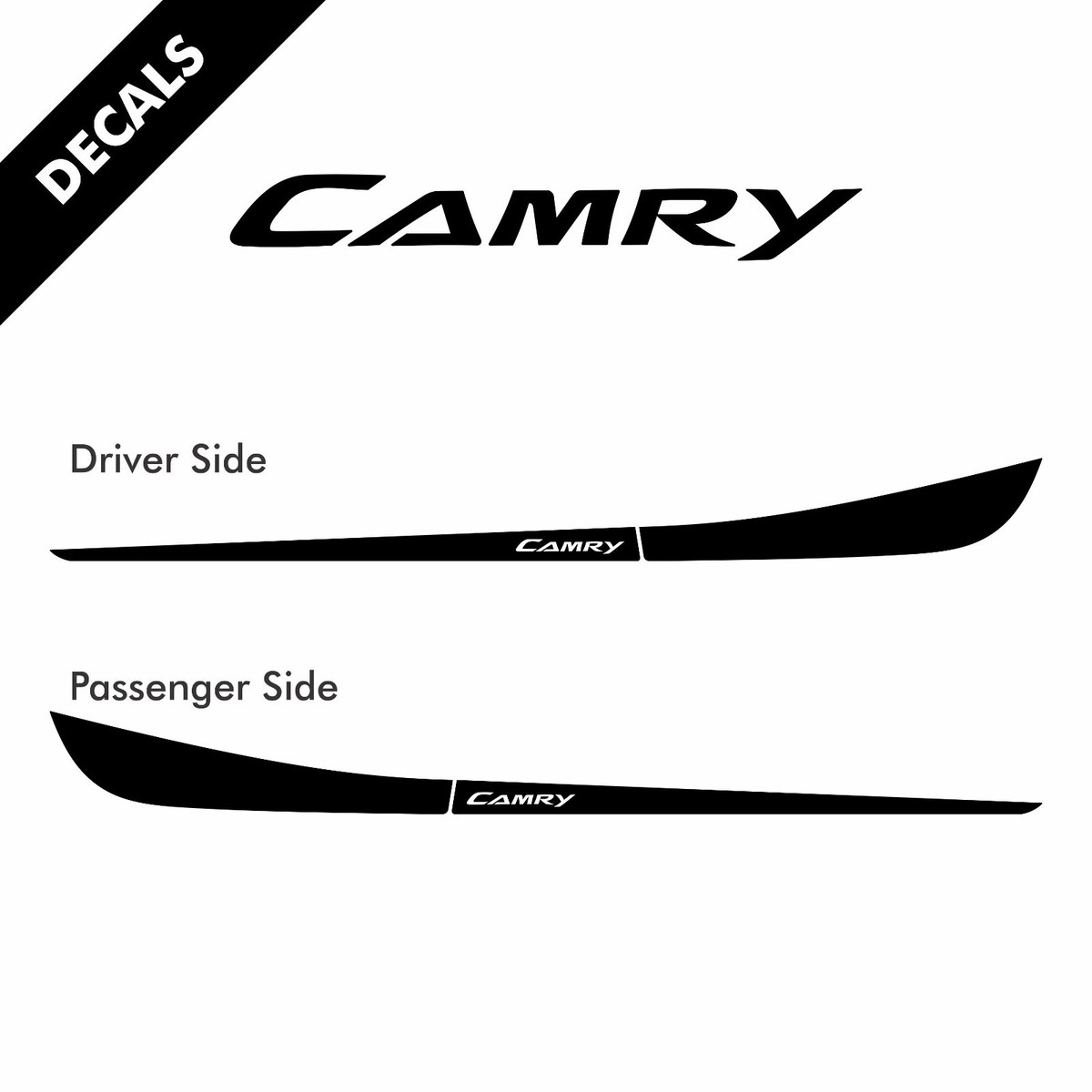 Toyota Camry Pre-Cut Side Stripes Rocker Panel Decals Vinyl 2015