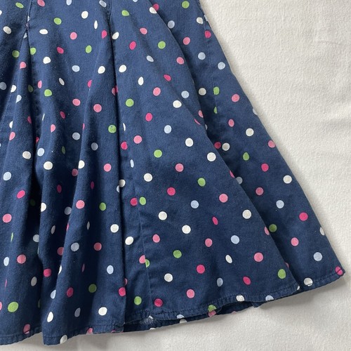 GapGirl Girls Navy Blue Button Up Polka Dot Dress Sz S (6-7) - Picture 3 of 9
