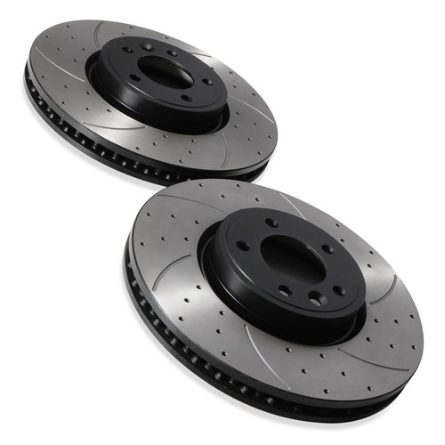 DISCOS DE FRENO DELANTEROS PERFORADOS RANURADOS VENTILADOS 349 MM PARA RANGE ROVER SPORT L494 13-21 - Imagen 1 de 7